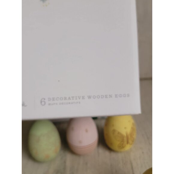 Hallmark Easter decorative wooden eggs pastel home decor set - Picture 10 of 10